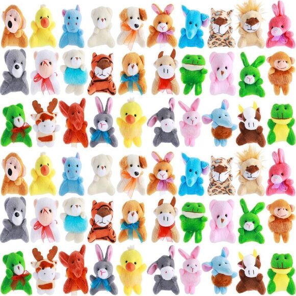 60 Pack Mini Plush Animals 30 Styles Bulk Mini Stuffed Animals Plush Cute Toys - Picture 1 of 8